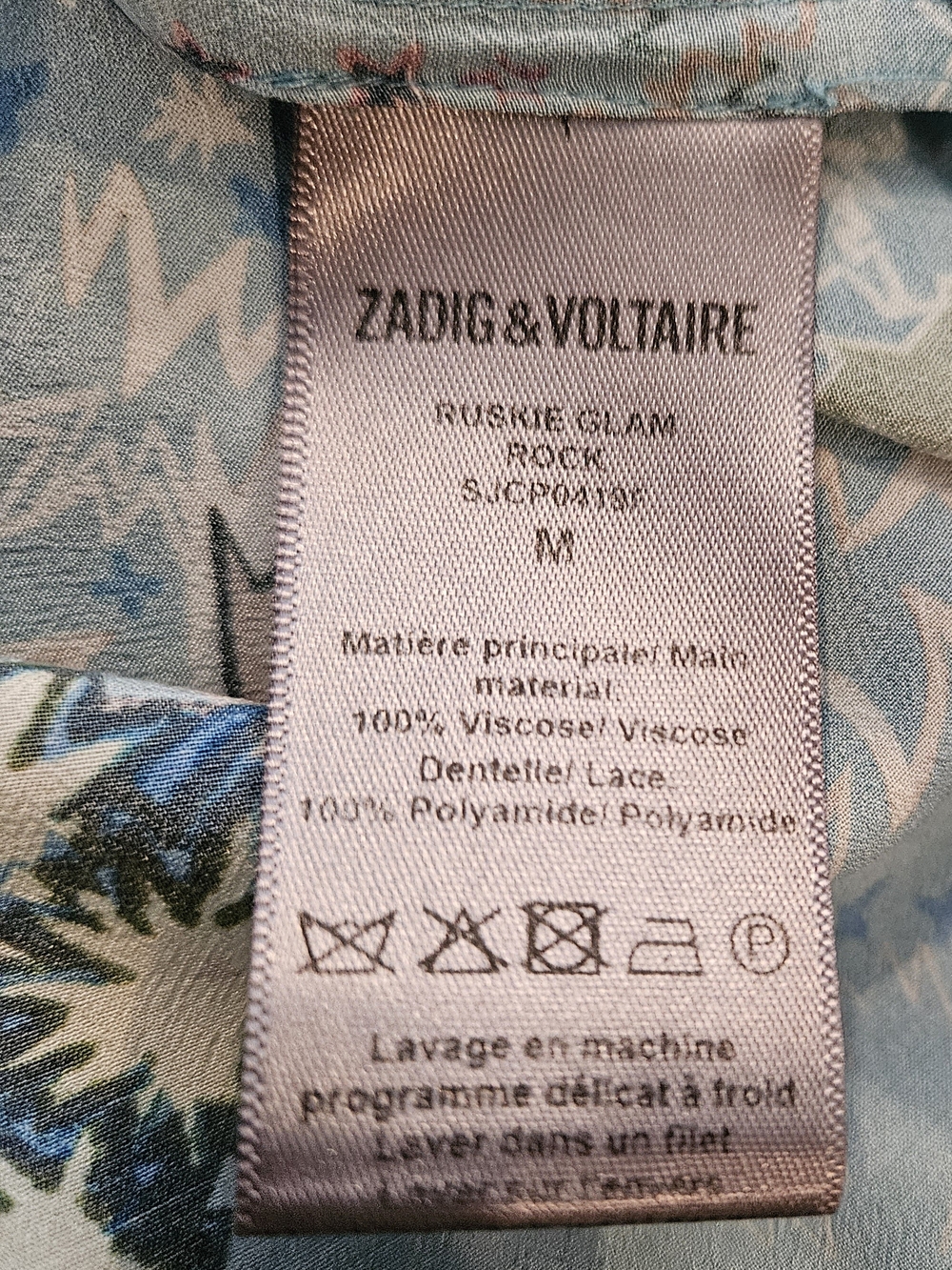 Zadig & Voltaire Blue & Multicolour Ruskie Glam Ruffled Dress - Picture 13 of 13
